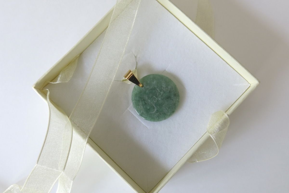 'My name is Jade' jadeite jade medal